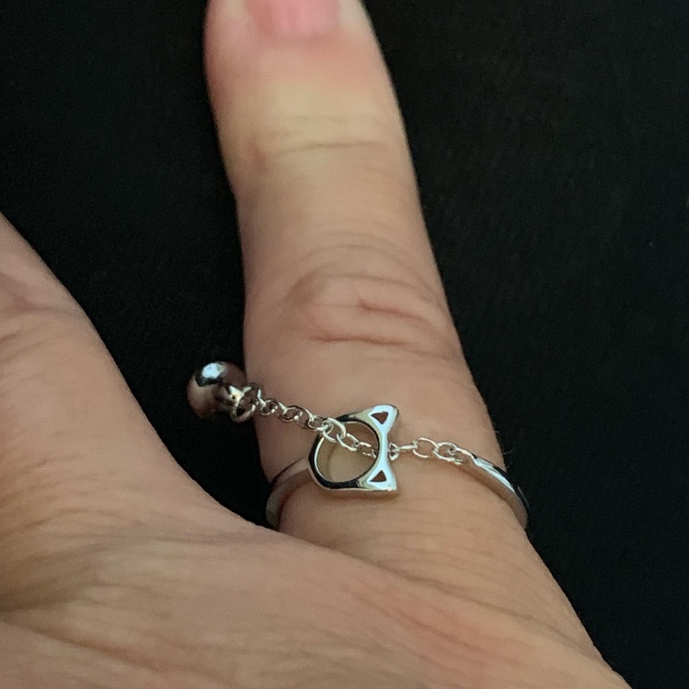 New! Dainty Cat Bell Ring